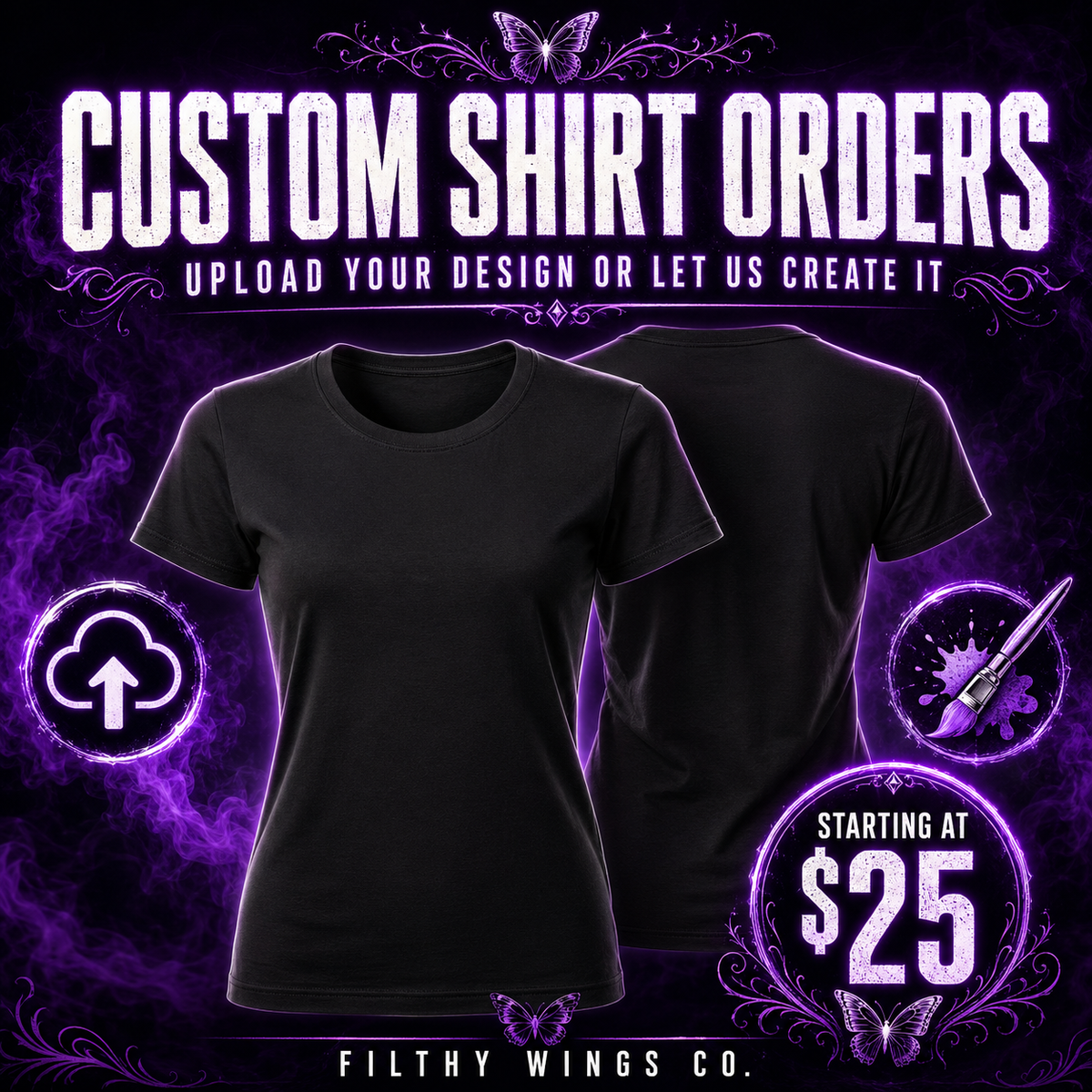 Adult Custom Shirt Order l Upload Your Design Or Let Us Create It