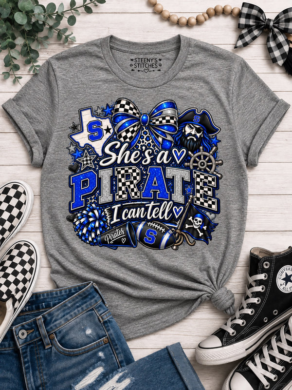 She’s a Pirate, I Can Tell – School Spirit T-Shirt