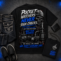 Pocket Watchers Never Sign Checks Unisex Pocket Graphic Tee