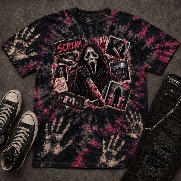 What’s Your Favorite Scary Movie? Hand-Dyed Horror Graphic Tee